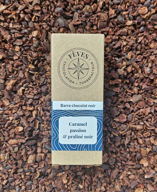Barre caramel passion & praliné noir