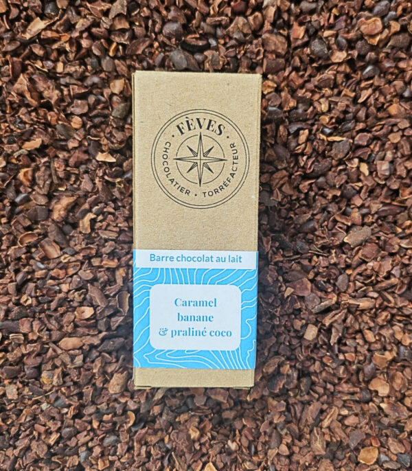Barre caramel banane & praliné coco